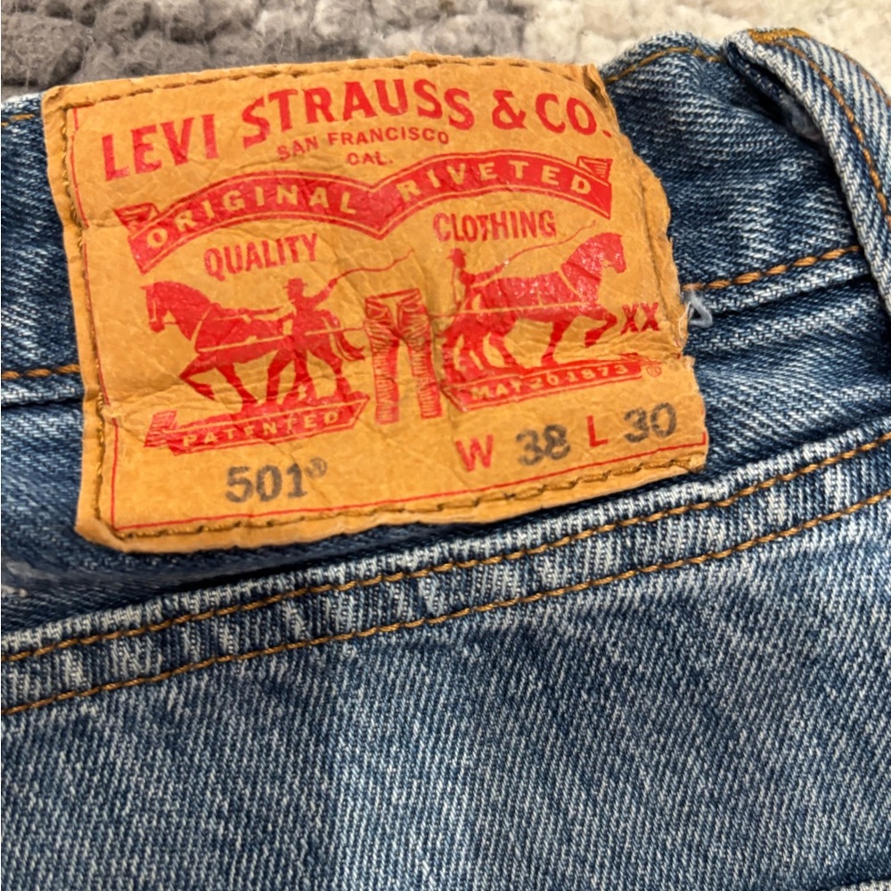 Levi's Men's Straight Blue Jeans - Picture 3 of 4